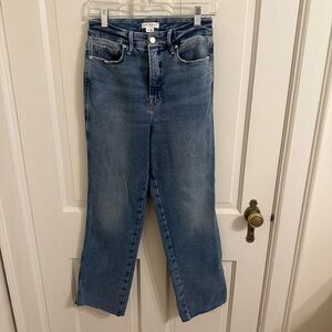 Good American Straight Cropped Jeans - 28/sz 6 Petite